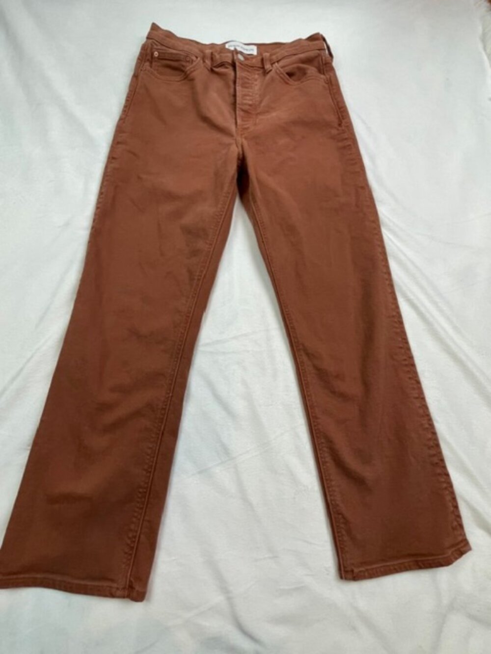 Aritzia Denim Forum Women The Arlo High Rise Straight Jeans, Brown Clay, Size 29